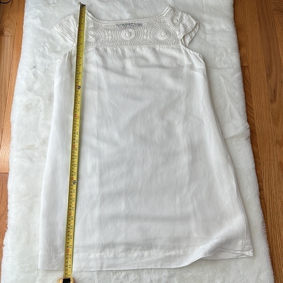 Gretchen Scott Designs White Linen Blend Dress Size Medium - Picture 9 of 11